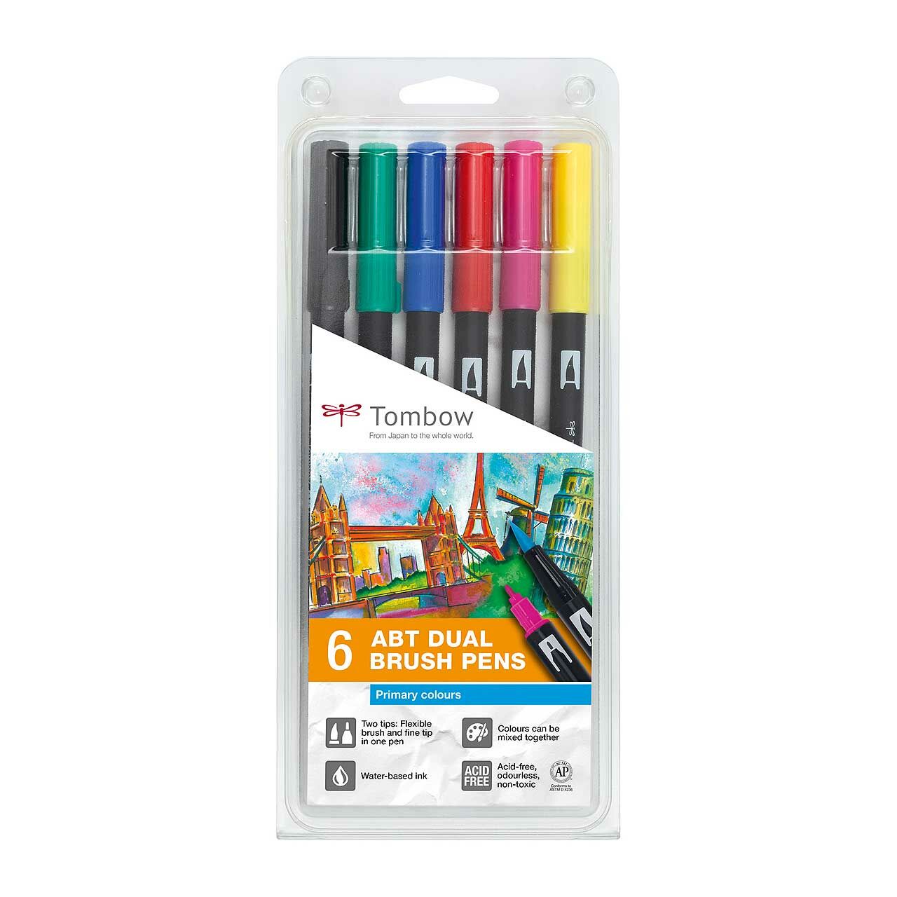 Tombow TwinTone Brights Dual-Tip Marker Set